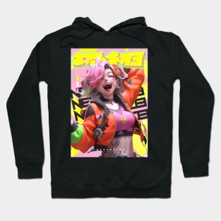 SAIKOU GROUPIE GAL 3 - NEOTOKIO3 BEST BAND | Anime Manga Music Kawaii Anime Pop Art Illustration | PROUD OTAKU Hoodie